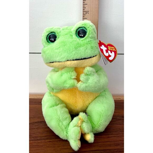 Ty Beanie Baby Bellies - SNAPPER the Green Frog (6 inch) Stuffed Plush Toy Tag - Picture 7 of 7